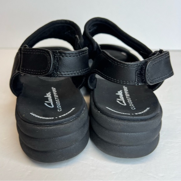 Clarks Cloudsteppers Womens Drift Fern Flat Black Wedge Comfort Adjustable Sz 6 - Picture 9 of 12